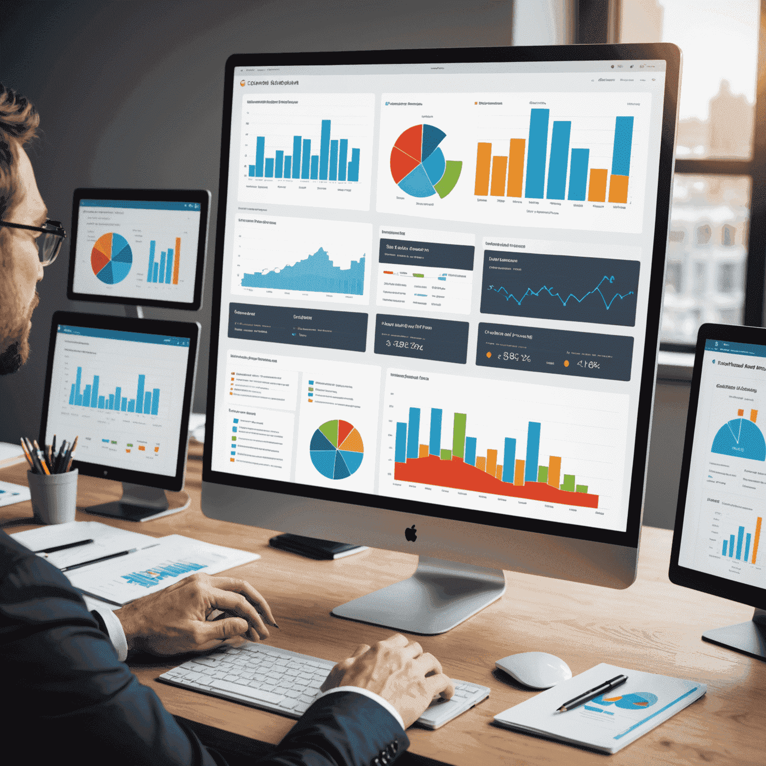 Imagen que muestra gráficos, métricas y dashboards relacionados con el análisis de contenido